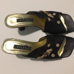 Lanzoni & b heel slippers